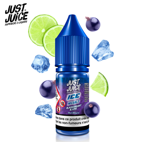 Blackcurrant & Lime Nic Salt Ice Just Juice 10ml