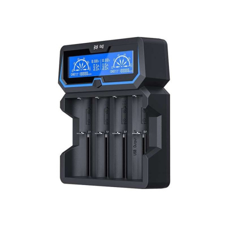 C4 Chargeur de batterie Li-ion avec LED et Micro USB - E-Cig Power