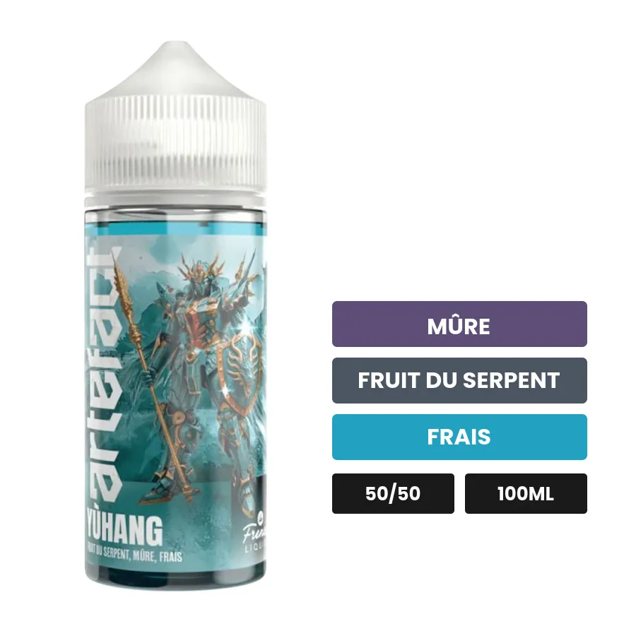 E-liquide Yuhang de Le French Liquide, 100 ml, saveurs mûre, fruit du serpent et frais, sans nicotine — prêt à booster de.