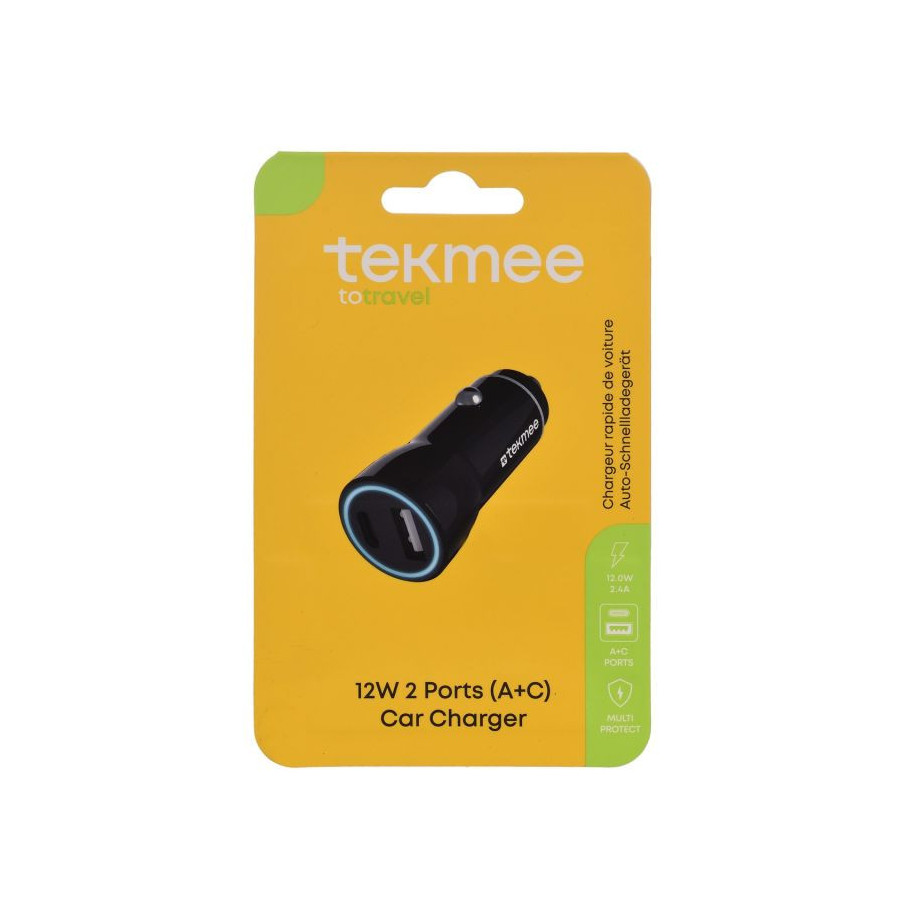 Prise Allume Cigare 2 ports USB 12W / 2.4A - Tekmee