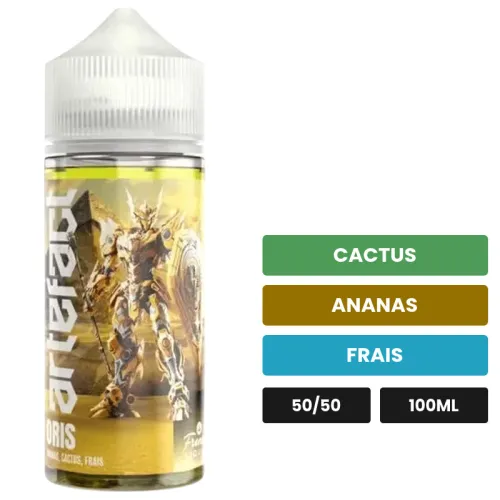 E-liquide Oris de Le French Liquide, 100 ml, saveurs cactus, ananas et frais, sans nicotine — prêt à booster de nicotine.