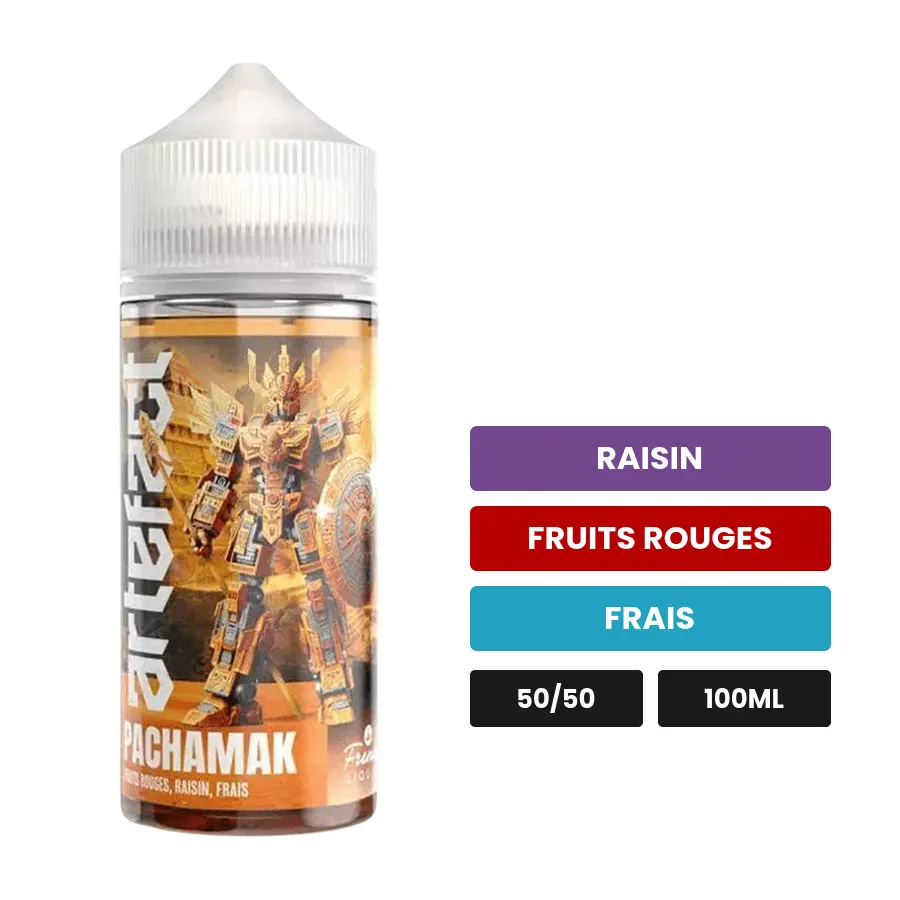 E-liquide Pachamak de Le French Liquide, 100 ml, saveurs raisin, fruits rouges et frais, sans nicotine — prêt à booster de.