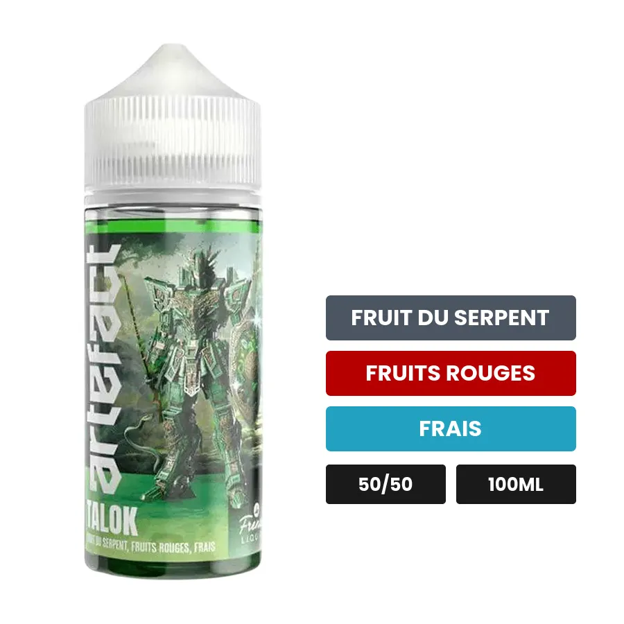 E-liquide Talok de Le French Liquide, 100 ml, saveurs fruit du serpent, fruits rouges et frais, sans nicotine — prêt à.