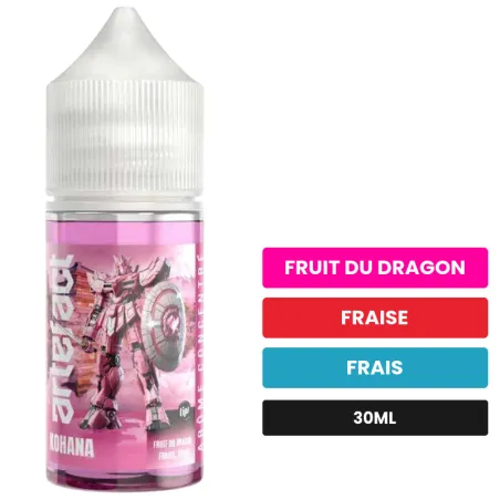 Arome concentre Kohana de Le French Liquide, 30 ml, saveurs fruit du dragon, fraise et frais, sans nicotine — arôme à diluer.