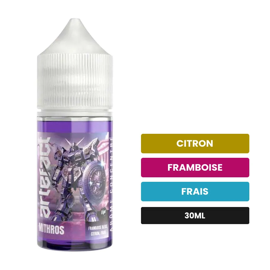 Arome concentre Mithros de Le French Liquide, 30 ml, saveurs citron, framboise et frais, sans nicotine — arôme à diluer de.