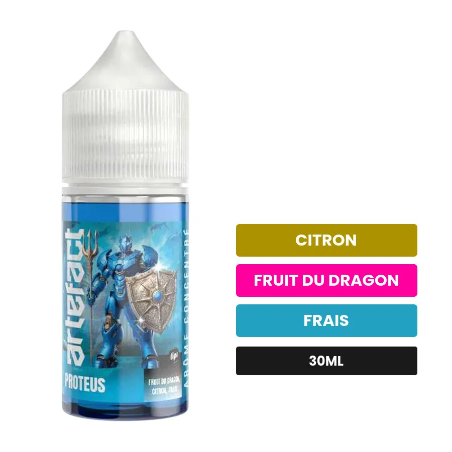 Arome concentre Proteus de Le French Liquide, 30 ml, saveurs citron, fruit du dragon et frais, sans nicotine — arôme à.