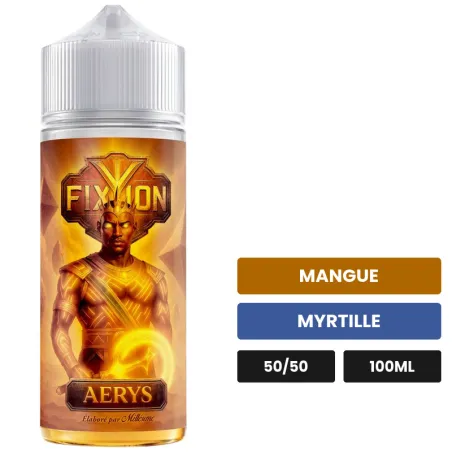 E-liquide Aerys de Millésime, 100 ml, saveurs mangue et myrtille, sans nicotine — prêt à booster de nicotine.