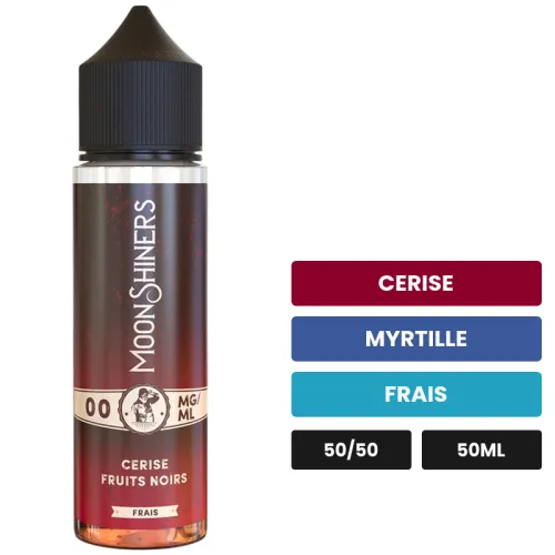 E-liquide Cerise Fruits Noirs Frais de Le French Liquide, 50 ml, saveurs cerise, myrtille et frais.