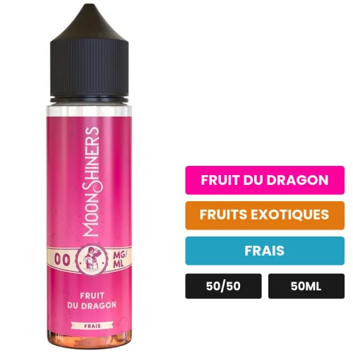 E-liquide Fruit Du Dragon Frais de Le French Liquide, 50 ml, saveurs fruit du dragon, fruits exotiques et frais.