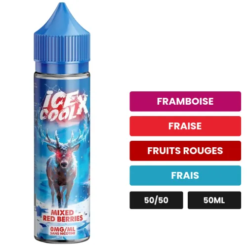 E-liquide Mixed Red Berries de Liquidarom, 50 ml, saveurs framboise, fraise, fruits rouges et 1 autre.