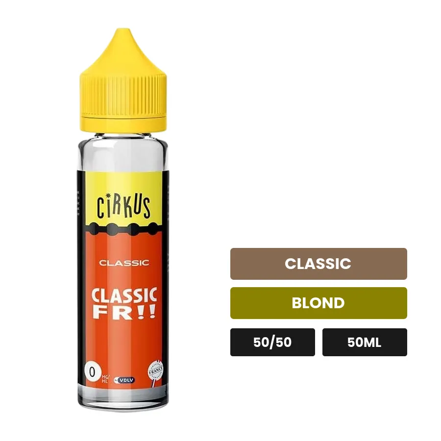 E-liquide Classic Fr de Vincent dans les vapes, 50 ml, saveurs classic et blond, sans nicotine — prêt à booster de nicotine.