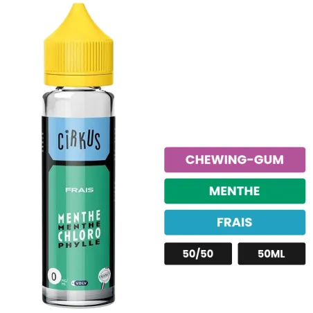 E-liquide Menthe Chlorophylle de Vincent dans les vapes, 50 ml, saveurs chewing-gum, menthe et frais, sans nicotine — prêt à.