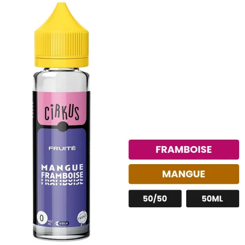 E-liquide Mangue Framboise de Vincent dans les vapes, 50 ml, saveurs framboise et mangue, sans nicotine — prêt à booster de.