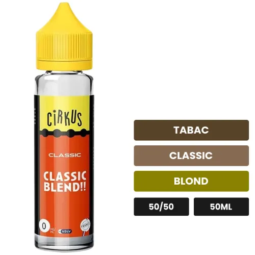 E-liquide Classic Blend de Vincent dans les vapes, 50 ml, saveurs tabac, classic et blond, sans nicotine — prêt à booster de.