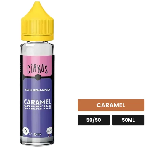 E-liquide Caramel de Vincent dans les vapes, 50 ml, saveur caramel, sans nicotine — prêt à booster de nicotine.