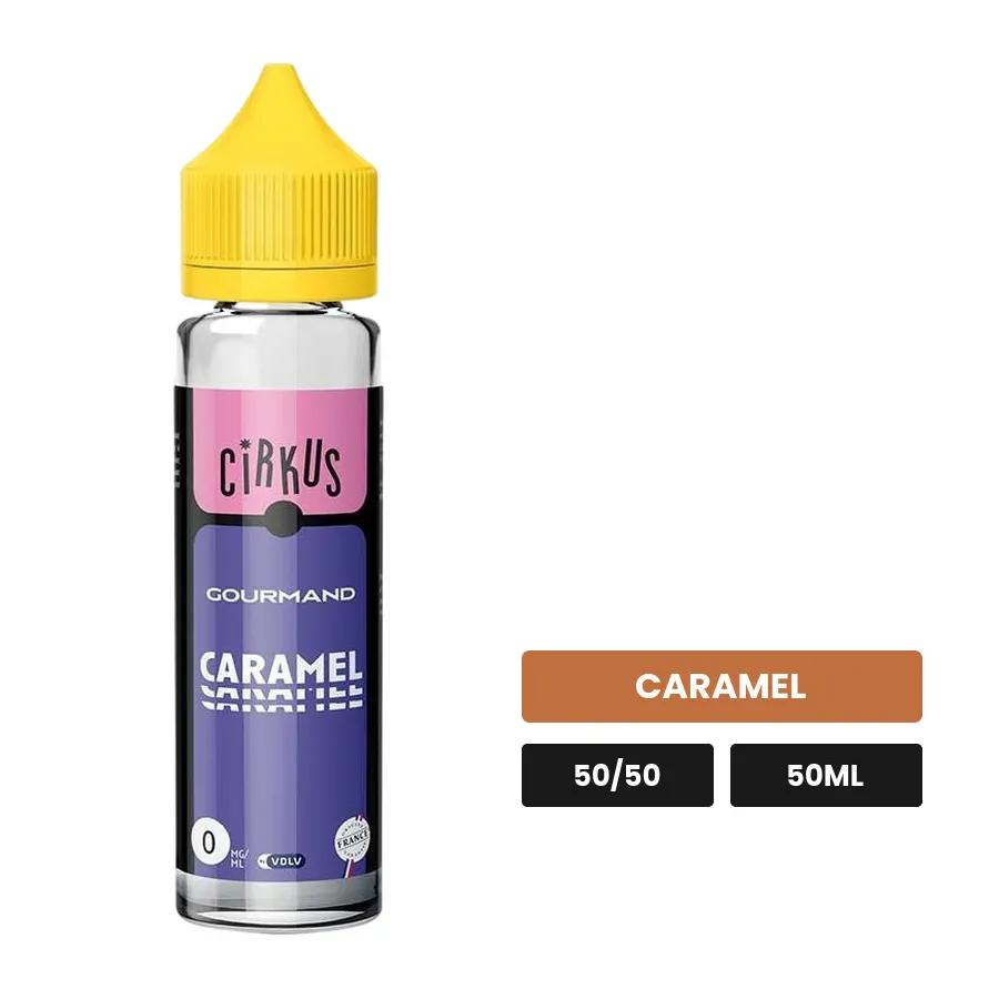 E-liquide Caramel de Vincent dans les vapes, 50 ml, saveur caramel, sans nicotine — prêt à booster de nicotine.
