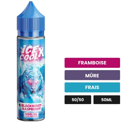 E-liquide Blackberry Raspberry de Liquidarom, 50 ml, saveurs framboise, mûre et frais.