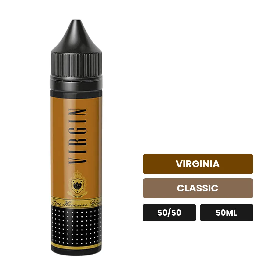 E-liquide Virgin d'Eliquid France, 50 ml, saveurs virginia et classic.