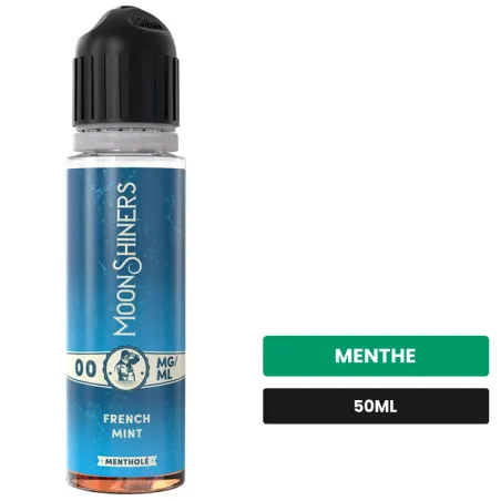 E-liquide French Mint de Le French Liquide, 50 ml, saveur menthe, sans nicotine — prêt à booster de nicotine.