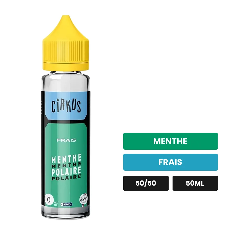 E-liquide Menthe Polaire de Vincent dans les vapes, 50 ml, saveurs menthe et frais, sans nicotine — prêt à booster de.