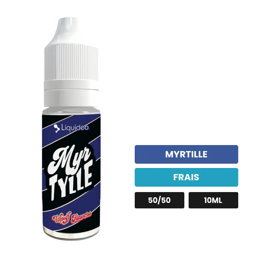 E-liquide Myrtille Glacée de Liquideo, 10 ml, saveurs myrtille et frais.