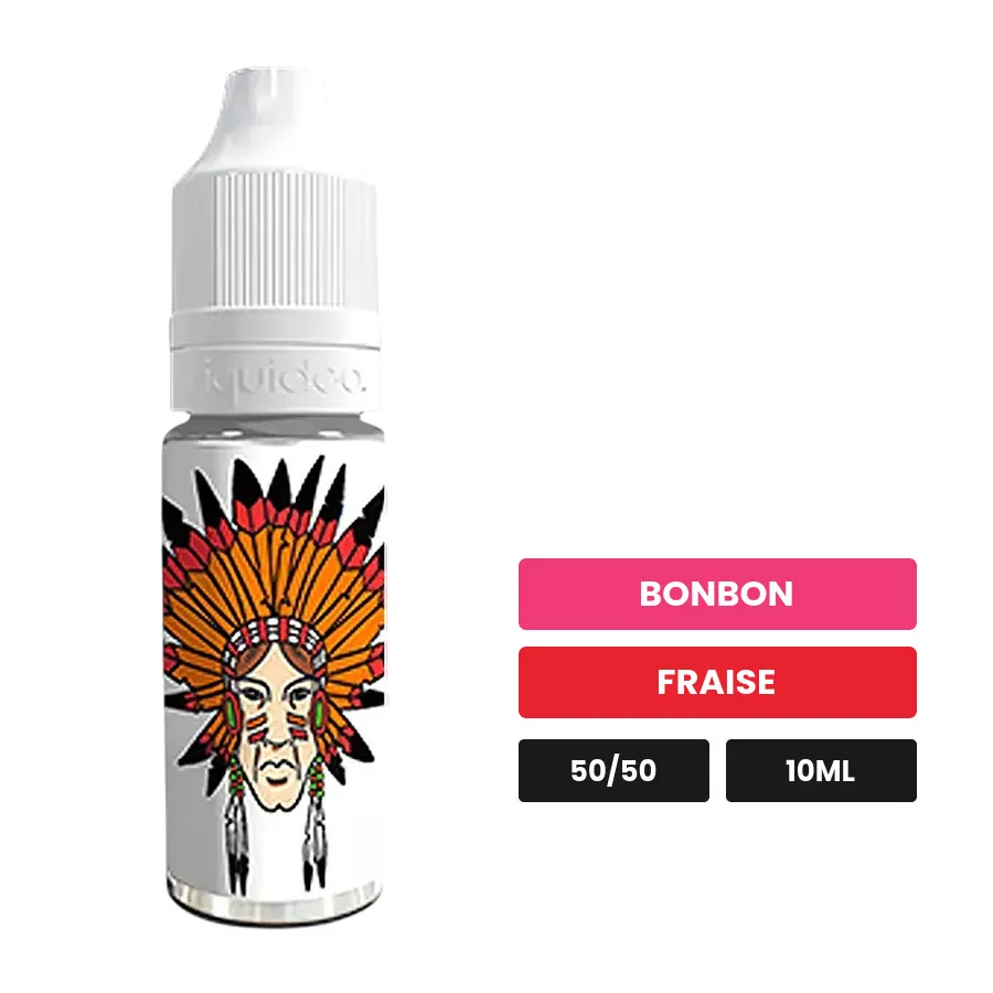 E-liquide Red Cloud de Liquideo, 10 ml, saveurs bonbon et fraise.