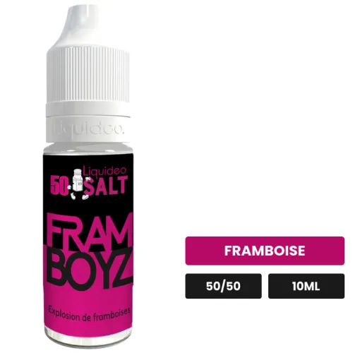 E-liquide Framboyz de Liquideo, 10 ml, saveur framboise.