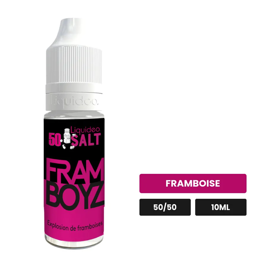 E-liquide Framboyz de Liquideo, 10 ml, saveur framboise.