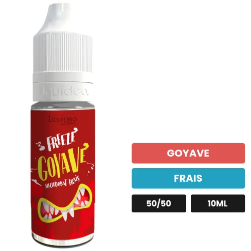 E-liquide Goyave de Liquideo, 10 ml, saveurs goyave et frais.