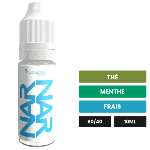 E-liquide Nar Nar de Liquideo, 10 ml, saveurs thé, menthe et frais.