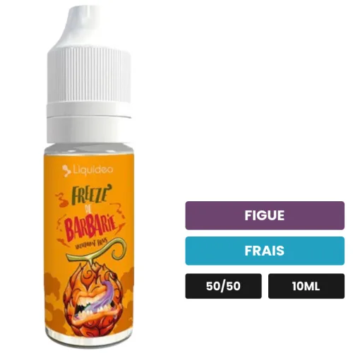 E-liquide Freeze De Barbarie de Liquideo, 10 ml, saveurs figue et frais.
