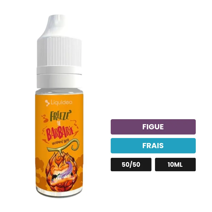 E-liquide Freeze De Barbarie de Liquideo, 10 ml, saveurs figue et frais.