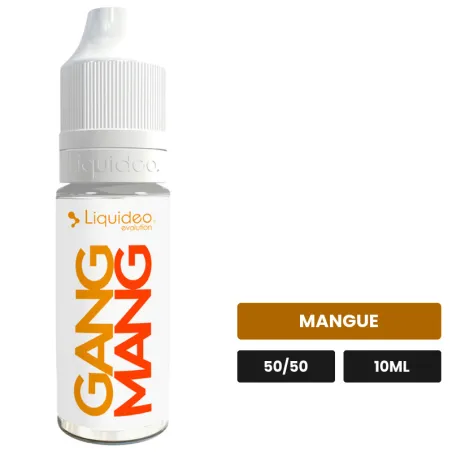 E-liquide Gang Mang de Liquideo, 10 ml, saveur mangue.