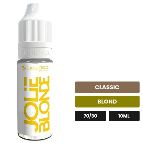 E-liquide Jolie Blonde de Liquideo, 10 ml, saveurs classic et blond.