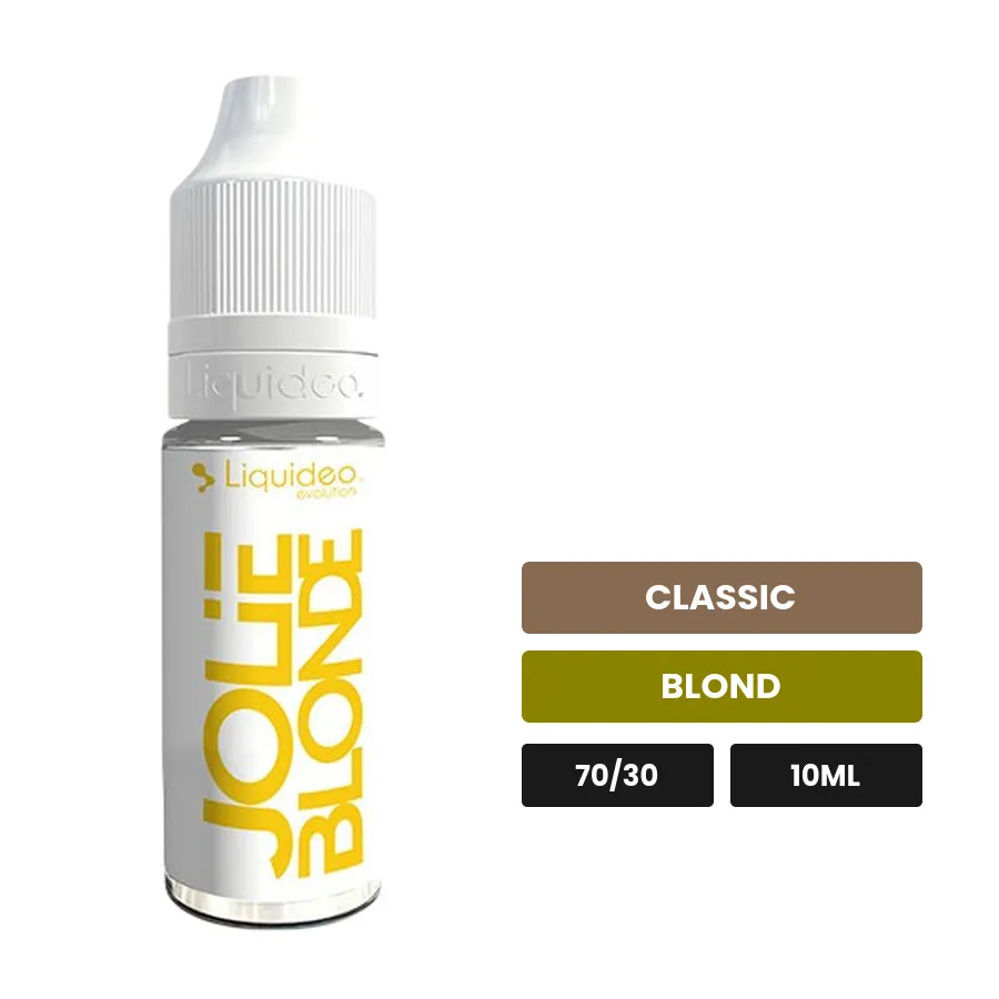 E-liquide Jolie Blonde de Liquideo, 10 ml, saveurs classic et blond.