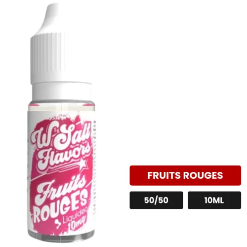 E-liquide Fruits Rouges de Liquideo, 10 ml, saveur fruits rouges, 10 mg de nicotine.