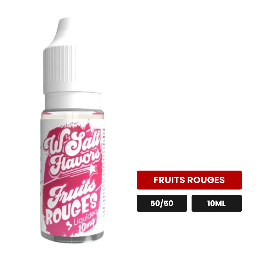 E-liquide Fruits Rouges de Liquideo, 10 ml, saveur fruits rouges, 10 mg de nicotine.