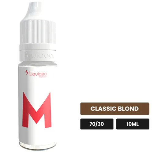 E-liquide Le M de Liquideo, 10 ml, saveur classic blond.