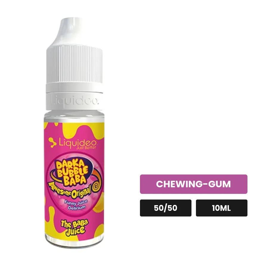 E-liquide Darka Bubble Baba de Liquideo, 10 ml, saveur chewing-gum, 3 mg de nicotine.