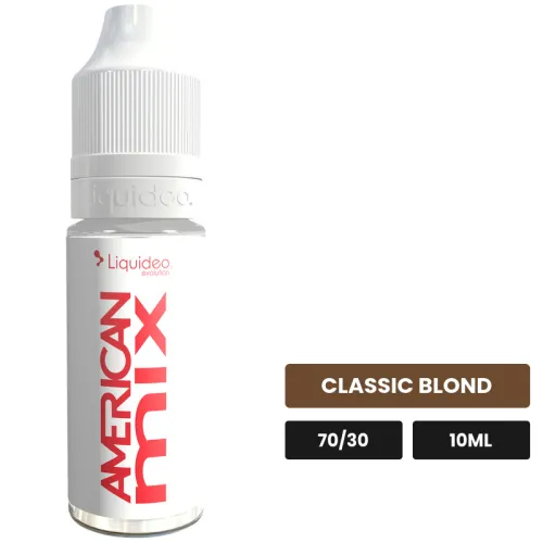 E-liquide American Mix de Liquideo, 10 ml, saveur classic blond, 3 mg de nicotine.
