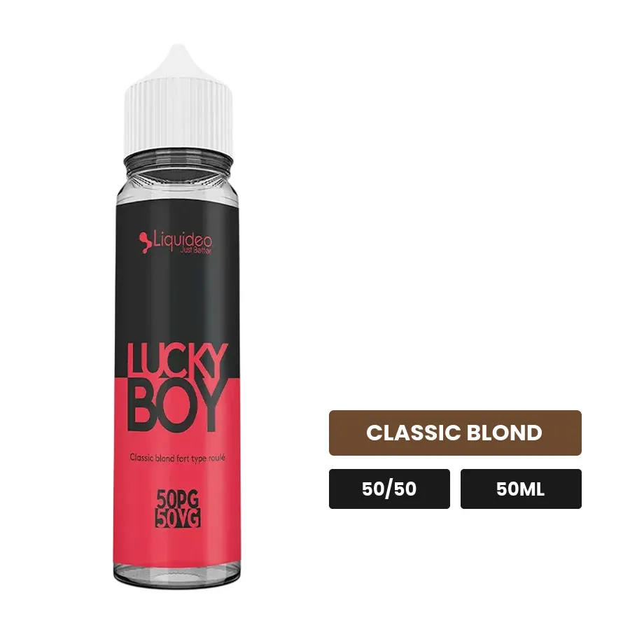 E-liquide Lucky Boy Fifty de Liquideo, 50 ml, saveur classic blond.