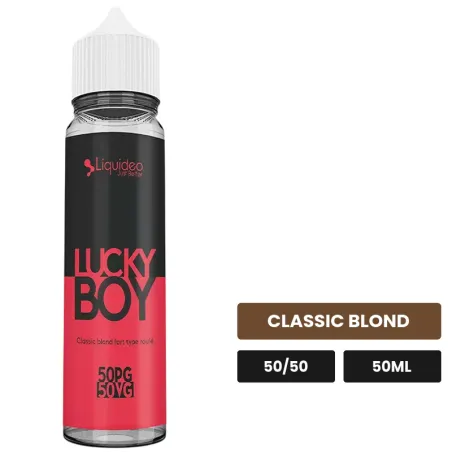 E-liquide Lucky Boy Fifty de Liquideo, 50 ml, saveur classic blond.