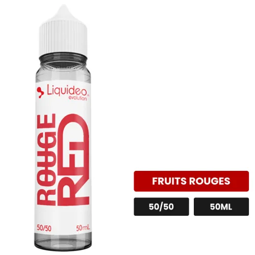 E-liquide Le Rouge de Liquideo, 50 ml, saveur fruits rouges.