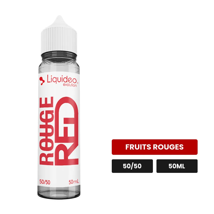 E-liquide Le Rouge de Liquideo, 50 ml, saveur fruits rouges.