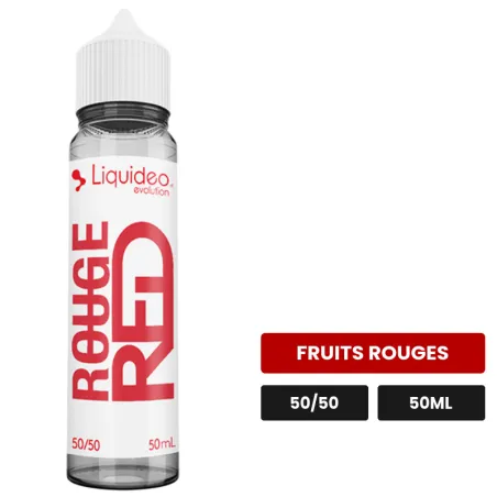 E-liquide Le Rouge de Liquideo, 50 ml, saveur fruits rouges.
