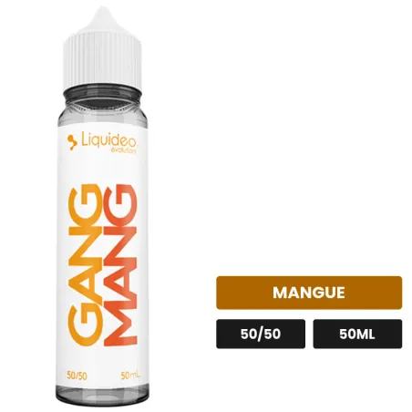 E-liquide Gang Mang de Liquideo, 50 ml, saveur mangue.