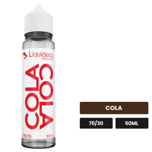 E-liquide Cola Cola de Liquideo, 50 ml, saveur cola.