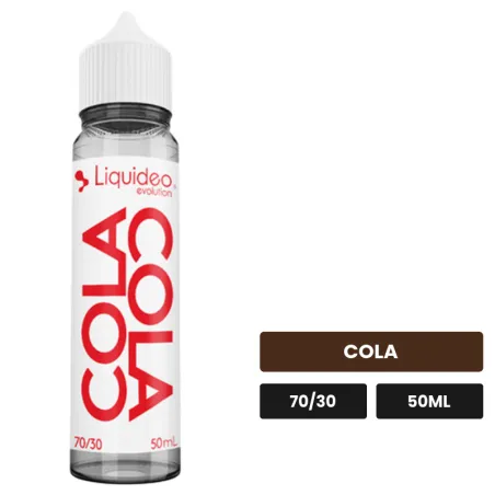 E-liquide Cola Cola de Liquideo, 50 ml, saveur cola.
