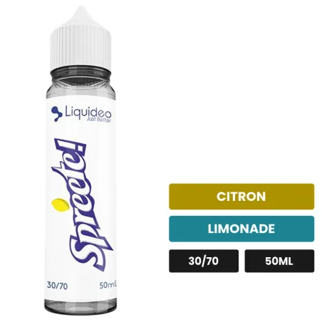 E-liquide Spreete Sodas de Liquideo, 50 ml, saveurs citron et limonade.