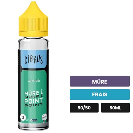 E-liquide Mûre à Point V'ice de Vincent dans les vapes, 50 ml, saveurs mûre et frais.